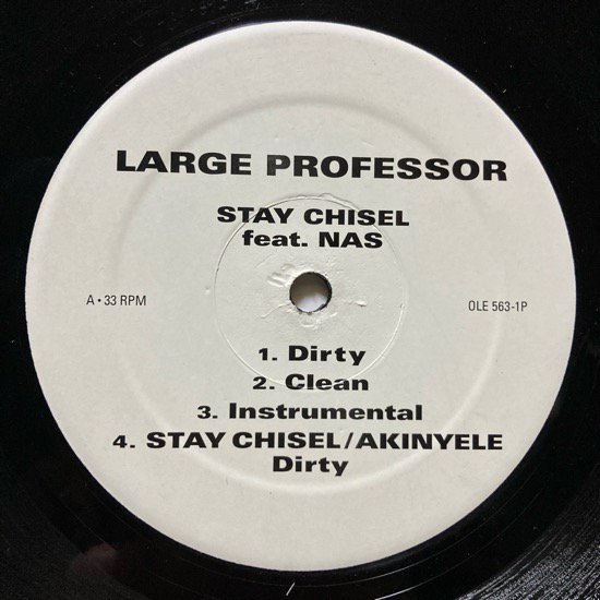 LARGE PROFESSOR / STAY CHISEL b/w AKINYELE (2002 US ORIGINAL PROMO ONLY)