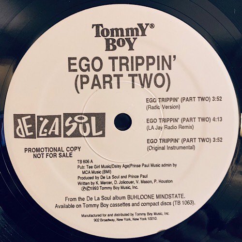 DE LA SOUL / EGO TRIPPIN' (PART TWO) (1993 US ORIGINAL PROMO ONLY)