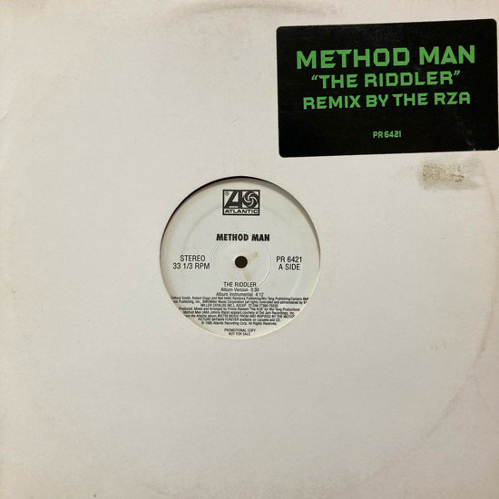 METHOD MAN / THE RIDDLER (1995 US ORIGINAL PROMO)