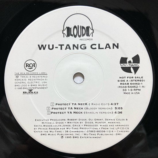 WU-TANG CLAN / PROTECT YA NECK / TEARZ (1995 US PROMO ONLY RARE)