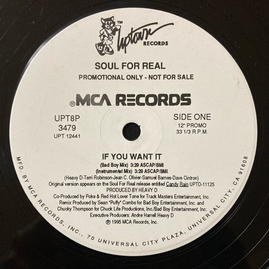 SOUL FOR REAL / IF YOU WANT IT (1995 US PROMO)