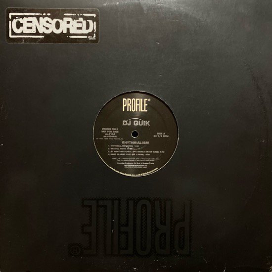 DJ QUIK / RHYTHM-AL-ISM (1998 US ORIGINAL RARE PROMO)