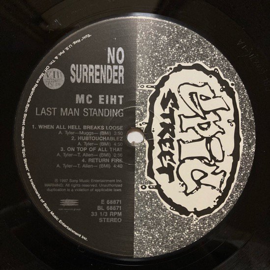 MC EIHT / LAST MAN STANDING (1997 US ORIGINAL) - SLASH RECORD