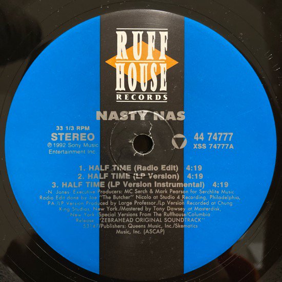 NASTY NAS / HALF TIME (1992 US ORIGINAL)㥱̵ MASTERDISK