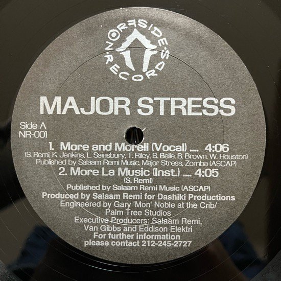 MAJOR STRESS / MORE  AND MORE b/w A DAY IN DA STUY  (1995 US ORIGINAL)