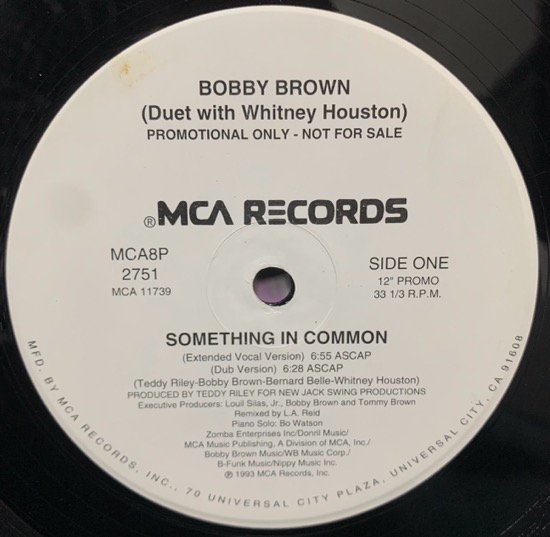 BOBBY BROWN DUET WITH WHITNEY HOUSTON / SOMETHING IN COMMON (1993 US PROMO ONLY)