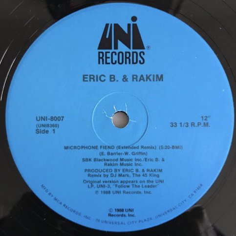 ERIC B. & RAKIM / MICROPHONE FIEND (1988 US ORIGINAL)