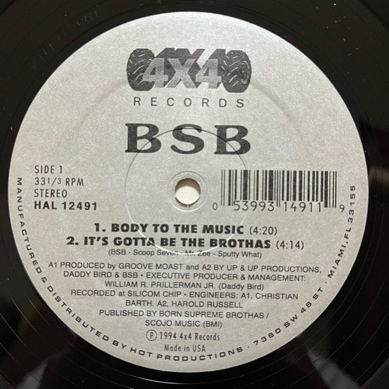 BSB / BODY TO THE MUSIC (1994 US ORIGINAL)