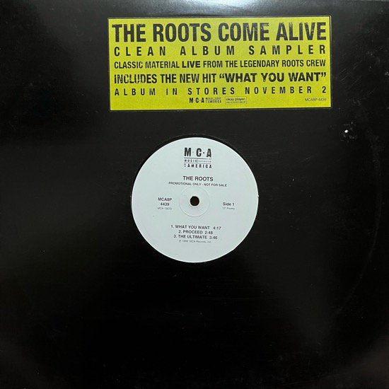 THE ROOTS / COME ALIVE (CLEAN ALBUM SAMPLER) (1999 US PROMO ONLY)