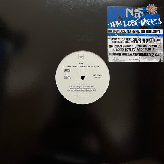 NAS / THE LOST TAPES - LIMITED EDITION MIXSHOW SAMPLER (2002 US ORIGINAL PROMO ONLY)