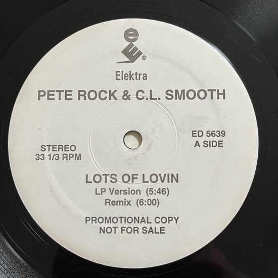 PETE ROCK & C.L. SMOOTH / LOTS OF LOVIN (1993 US ORIGINAL PROMO)