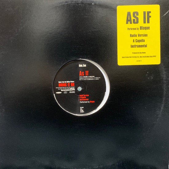 BLAQUE / AS IF (2000 US ORIGINAL PROMOTIONAL ONLY VERY RARE)
