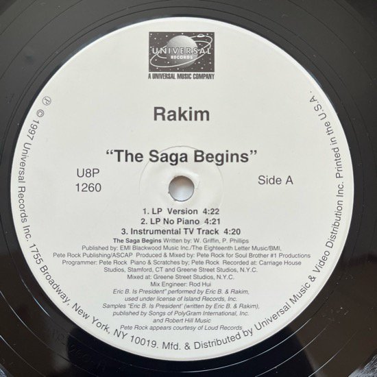 RAKIM /  THE SAGA BEGINS (1997 US PROMO ONLY)