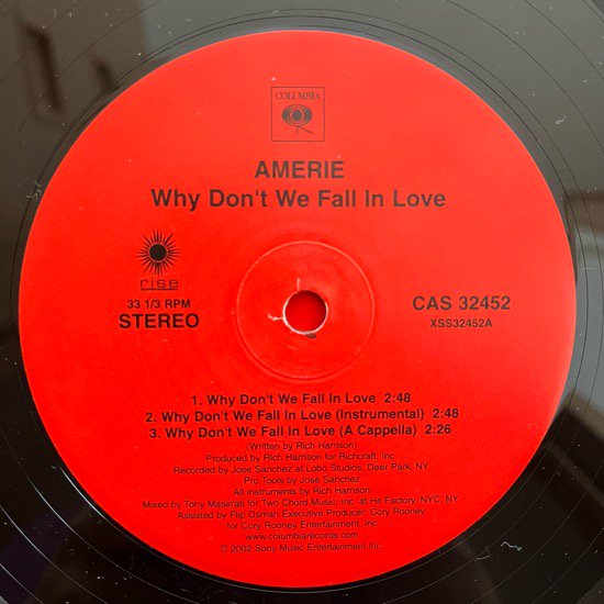 AMERIE / WHY DON'T WE FALL IN LOVE (2002 US PROMO ONLY)