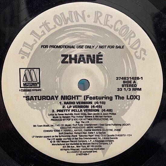 ZHANE FEATURING. THE LOX / SATURDAY NIGHT (1997 US PROMO ONLY)