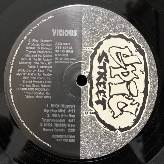 VICIOUS / NIKA REMIX (1994 US ORIGINAL PROMO ONLY)