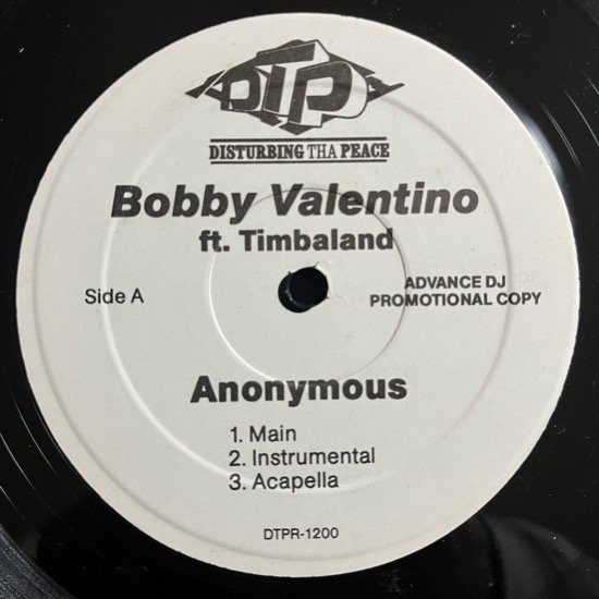 BOBBY VALENTINO / ANONYMOUS / SMALL WORLD / ON PAPER (2007 US PROMO ONLY)