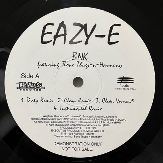 EAZY-E / BNK b/w 24 HRS TO LIVE (REMIX)(1998 US PROMO ONLY)