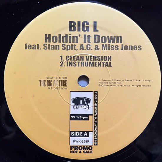 BIG L / HOLDIN' IT DOWN (2000 US PROMO ONLY)