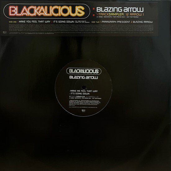 BLACKALICIOUS / BLAZING ARROW 4TRACK SAMPLER (2002 UK PROMO ONLY)