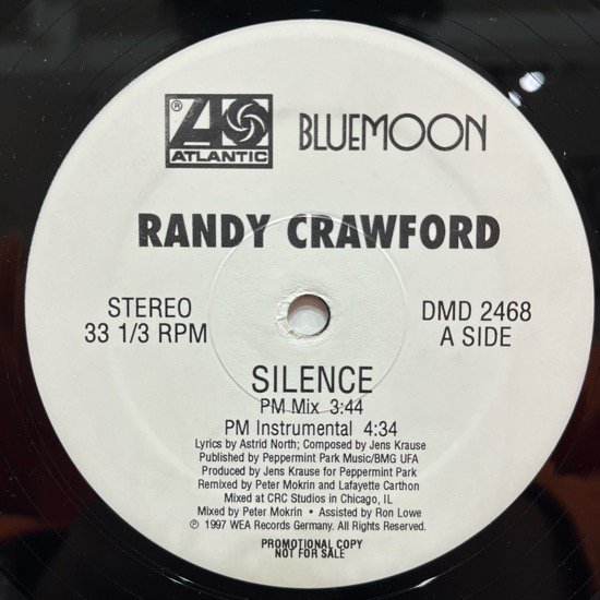 RANDY CRAWFORD / SILENCE (1998 US PROMO ONLY)