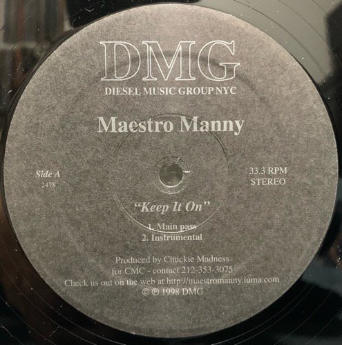 Maestro Manny / Keep It On (1998 US ORIGINAL)