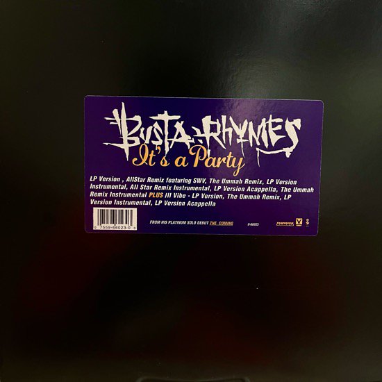 BUSTA RHYMES / IT'S A PARTY (1996 US ORIGINAL)