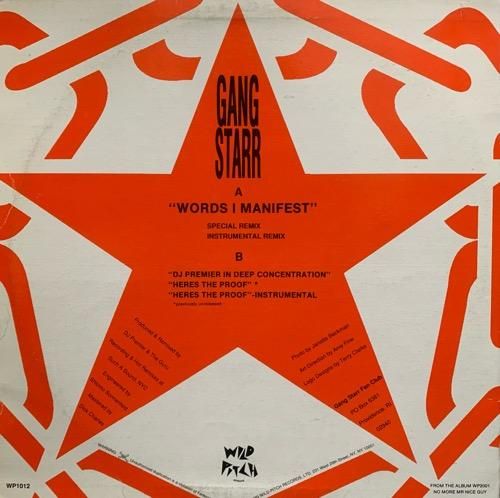 GANG STARR / WORDS I MANIFEST (1989 US ORIGINAL) - SLASH RECORD