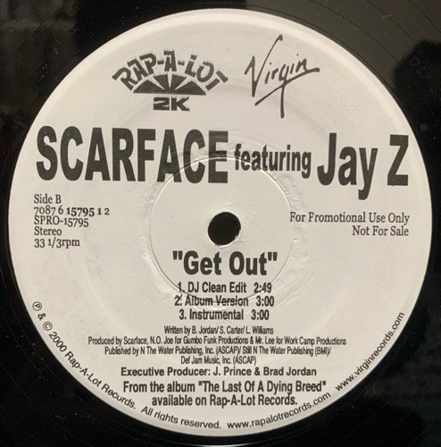Scarface / Look Me In My Eyes / Get Out Feat Jay-Z (2000 US PROMO ONLY)