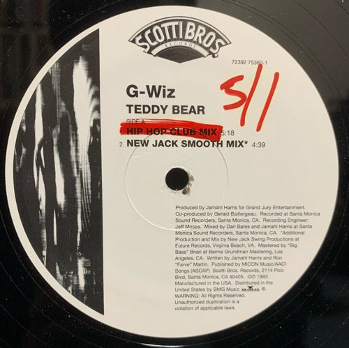 G-Wiz / Teddy Bear (1993 US PROMO ONLY VERY RARE)