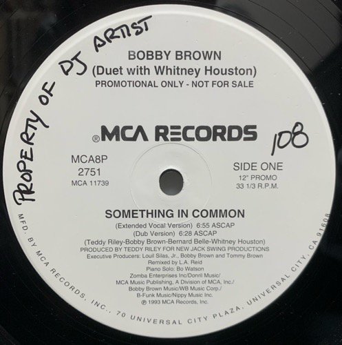 BOBBY BROWN DUET WITH WHITNEY HOUSTON / SOMETHING IN COMMON (1993 US PROMO ONLY)