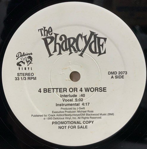 THE PHARCYDE / 4 BETTER OR 4 WORSE (1993 US ORIGINAL PROMOTIONAL ONLY RARE SRC)