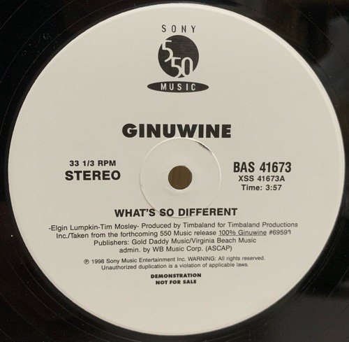 Ginuwine / What’s So Different (1998 US PROMO ONLY)