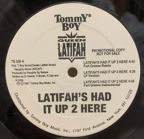 Queen Latifah / Latifah's Had It Up 2 Here (1991 US PROMO)