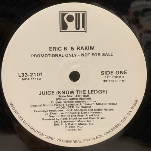 Eric B. & Rakim / Juice (Know The Ledge) (1991 US ORIGINAL PROMO)