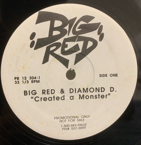 BIG RED & DIAMOND D / CREATED A MONSTER (1995 US ORIGINAL PROMO ONLY VERY RARE)
