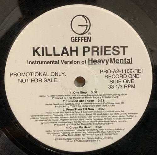 Killah Priest / Instrumental Version Of Heavy Mental (1998 US PROMO ONLY)