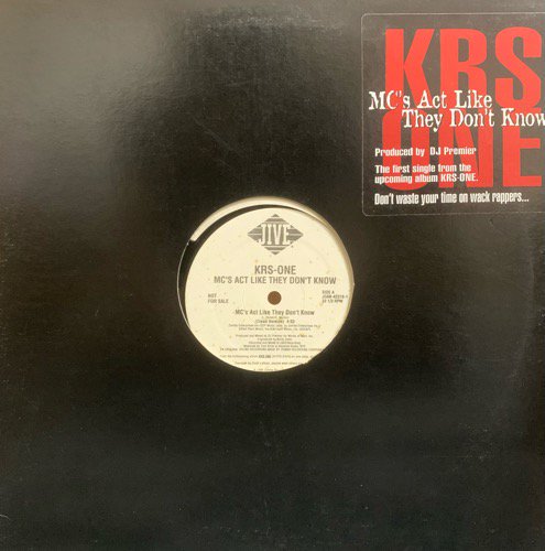 KRS-One / MC's Act Like They Don't Know (1995 US PROMO ONLY)