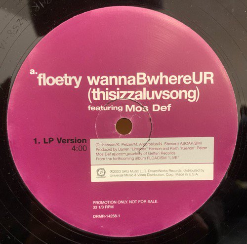 Floetry / WannaBwhereUR (thisizzaluvsong) Feat MOS DEF (2003 US PROMO ONLY)