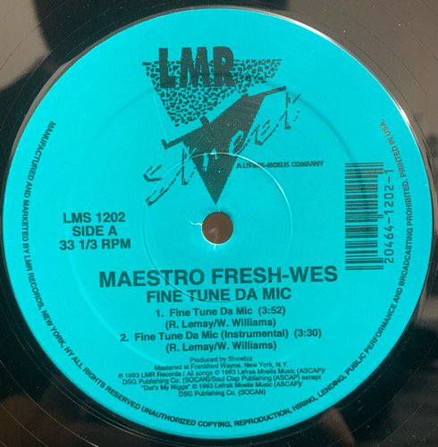 Maestro Fresh Wes / Fine Tune Da Mic (1993 US ORIGINAL SRCͭ)