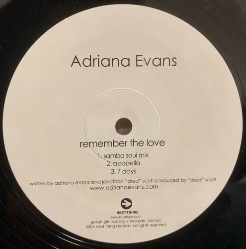 Adriana Evans / Remember The Love (2004 US ORIGINAL)