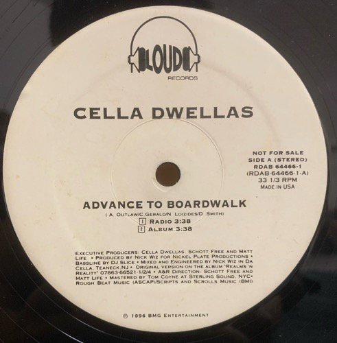 CELLA DWELLAS / ADVANCE TO BOARDWALK (1996 US PROMO ONLY)