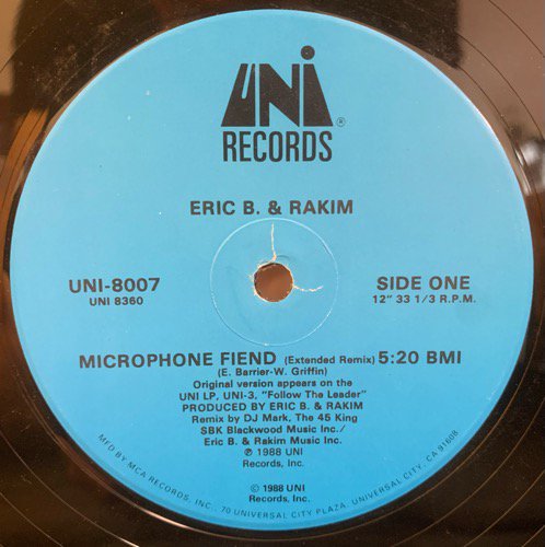 ERIC B. & RAKIM / MICROPHONE FIEND (1988 US ORIGINAL)