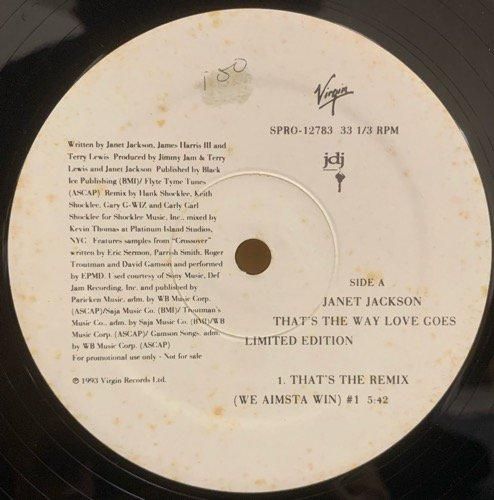 JANET JACKSON / THAT'S THE WAY LOVE GOES (Remix) (1993 US ORIGINAL PROMO ONLY RARE PRESSING)