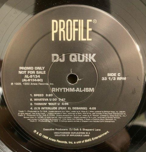 DJ QUIK / RHYTHM-AL-ISM (1998 US ORIGINAL RARE PROMO) - SLASH RECORD