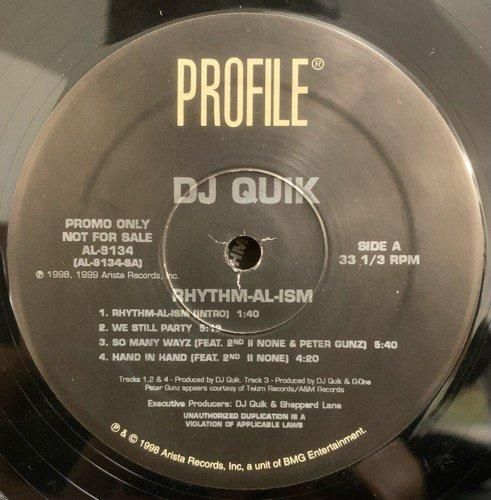 DJ QUIK / RHYTHM-AL-ISM (1998 US ORIGINAL RARE PROMO)