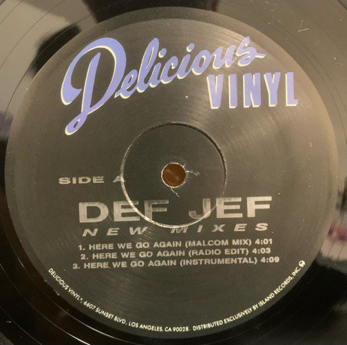 Def Jef / Here We Go Again (New Mixes)(1991 US PROMO ONLY RARE)