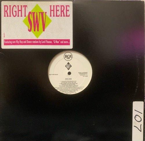 SWV / RIGHT HERE (FUNKYMAN REMIXES) (1992 US ORIGINAL PROMO ONLY)