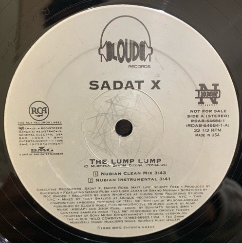 SADAT X / THE LUMP LUMP (NUBIAN MIX) (1996 US ORIGINAL PROMO ONLY)