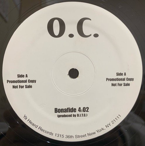 O.C. / Bonafide / Love Is Life (US  UNKNOWN LIMITED PRESSING)